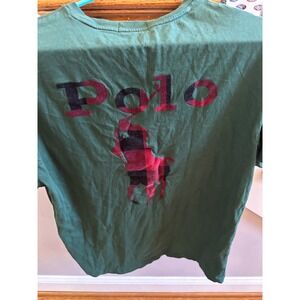 polo ralph lauren medium tee plaid‎ horse